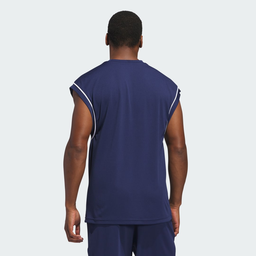 Потник adidas Performance Sleeveless Basketball Tank Top Синьо | JN4748, 1