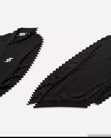 Суитчър Carhartt WIP Long-Sleeve Polo Sweatshirt with Logo Patch Черно | I035532 89XX, 0