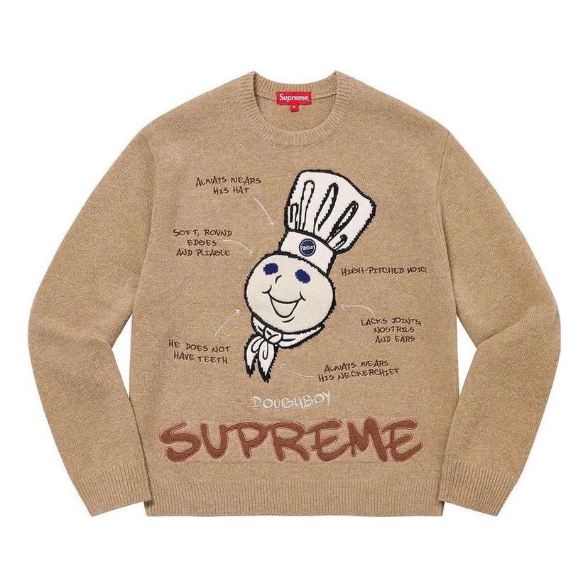 Пуловер Supreme Doughboy Graphic Knit Sweater Бежово | SUP-FW22-717