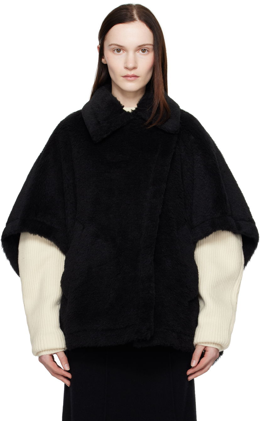 Яке Max Mara Faux Fur Jacket Черно | 2424736192600 MM10501