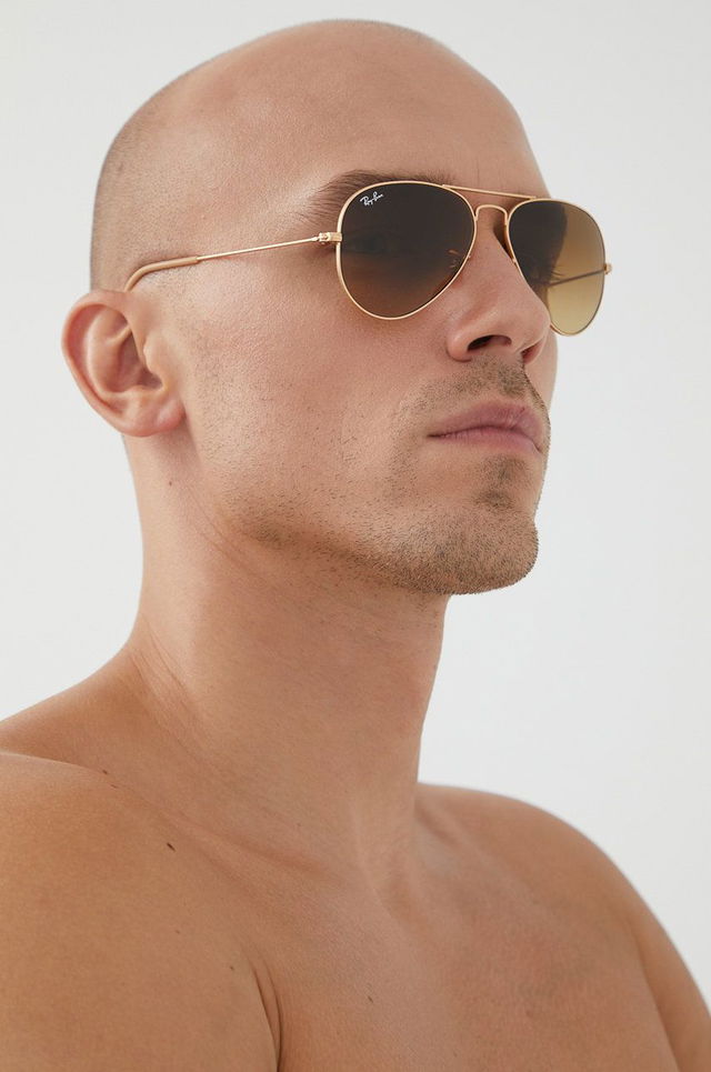 Aviator Large Metal Sunglasses