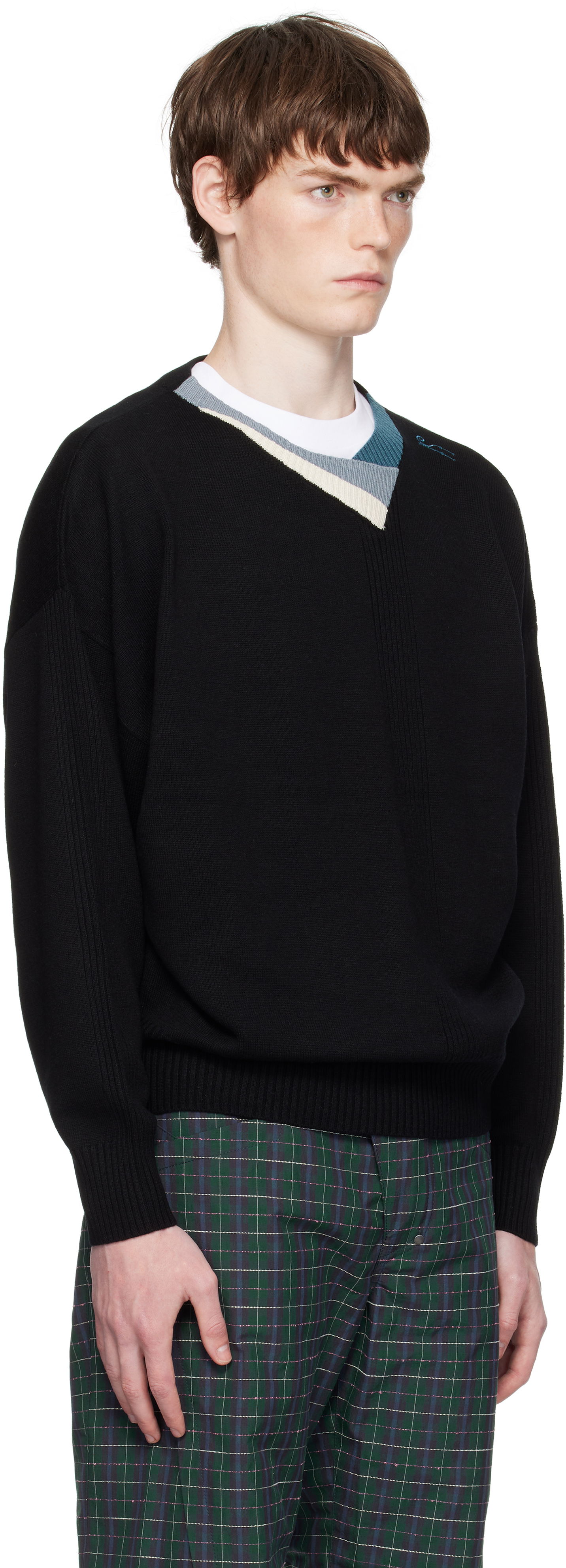 Пуловер KIKO KOSTADINOV Kiko Kostadinov Vig Multi Collar Sweater Черно | KKAW25KN04-98, 1