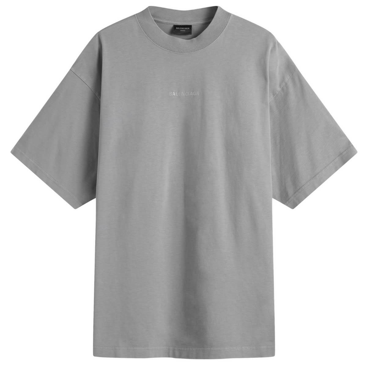 Тениска Balenciaga BB Back Reflective Medium Fit T-Shirt, Size Large Сиво | 764235-TQVN1-1675, 0