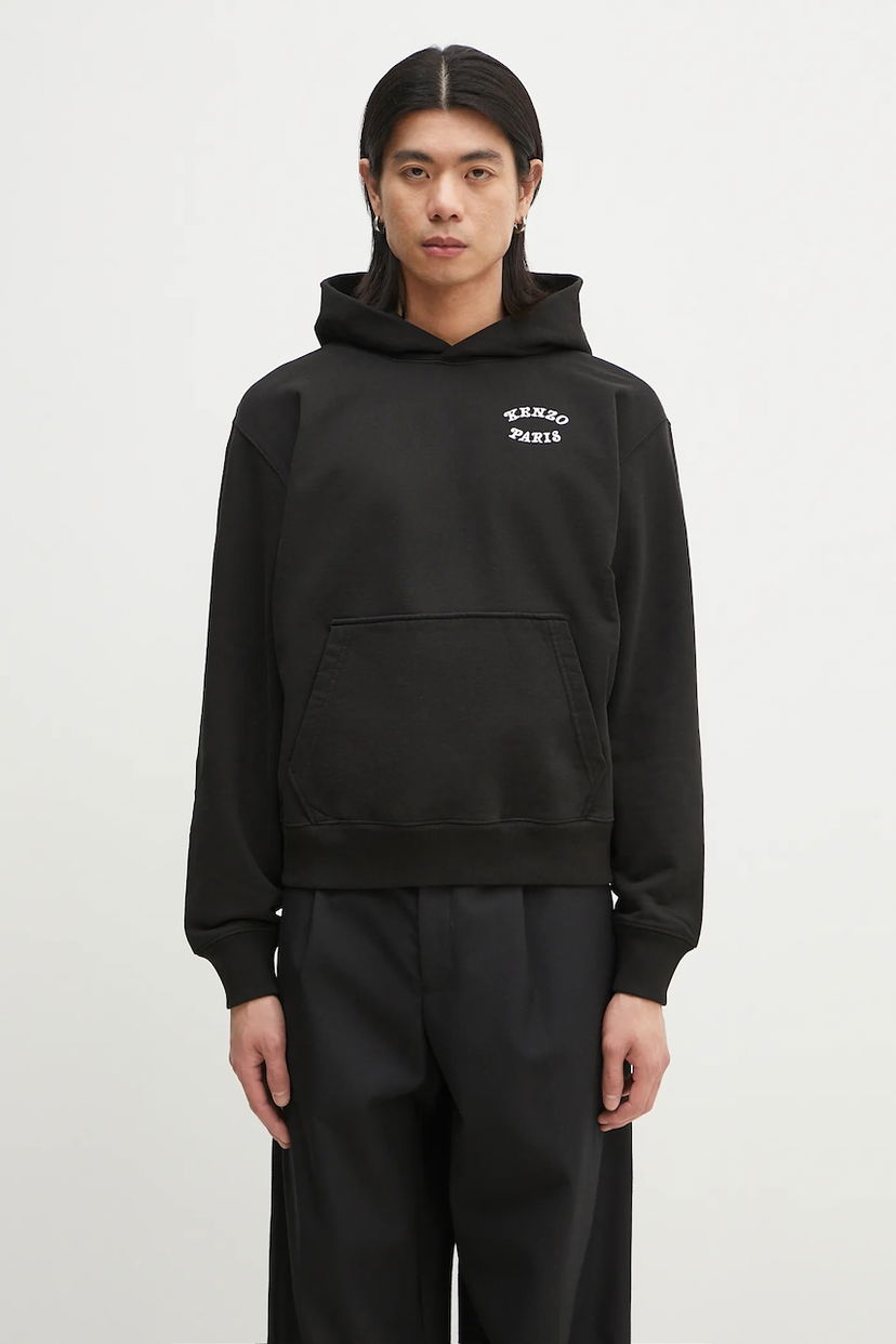 Суитчър KENZO Plain Cotton Hoodie Черно | FF55SW2724MC.99J