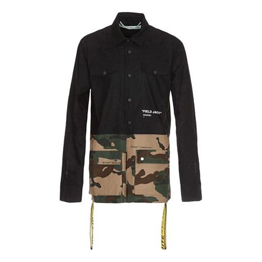 Риза Off-White Camouflage Splicing Jacket Черно | OMGA062E188110101001