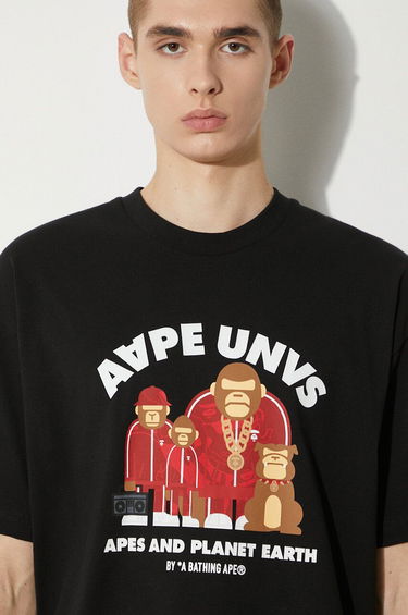 Тениска AAPE by A Bathing Ape AAPE Theme Graphic T-Shirt Черно | AAPTEM1496XXM, 4