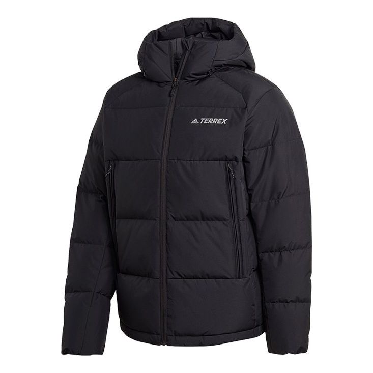 Пухо яке adidas Originals Hooded Down Puffer Jacket Черно | GE9901, 0