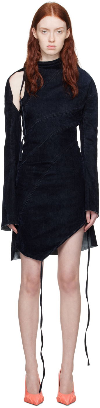 Pокля Ottolinger Ottolinger Twisted Denim Minidress Тъмно синьо | 1704310, 0