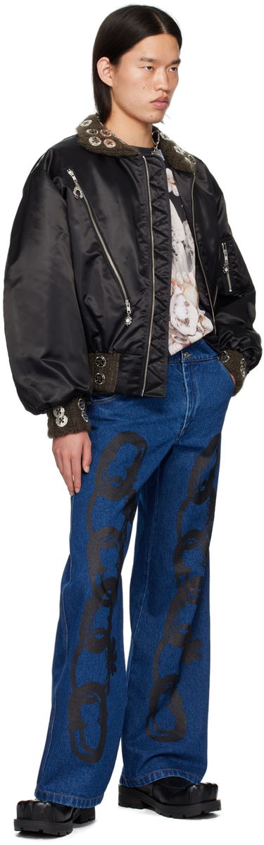 Дънки Chopova Lowena Chain Printed Denim Jeans Синьо | 4071, 3