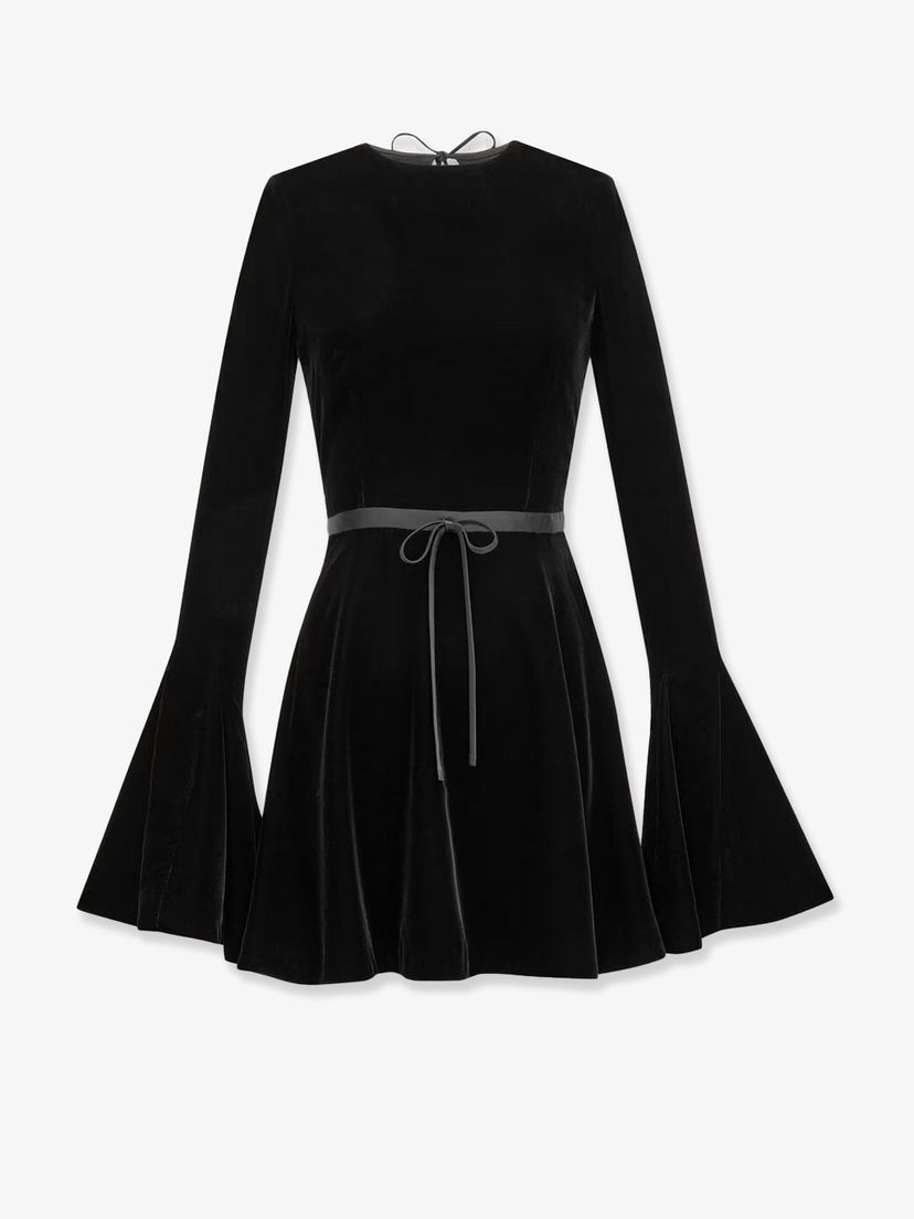 Pокля Saint Laurent Velvet Mini Dress Черно | 803917Y1H021000