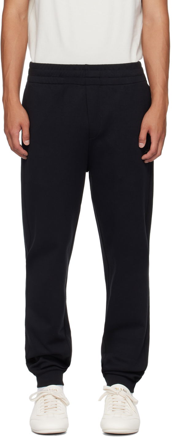 Спортни панталони Moncler Black Plaque Sweatpants Черно | J20918H0000989AHM, 0