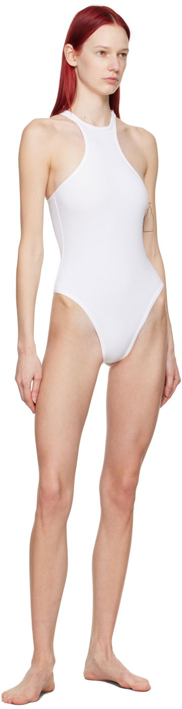 Бански The Attico Attico Hook-Eye Swimsuit Бяло | 243WBB04 PA63, 3
