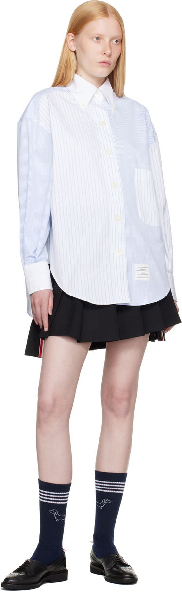 Пола Thom Browne Thom Browne Wool Fresco Pleated Miniskirt Черно | FGC402V-00473, 3