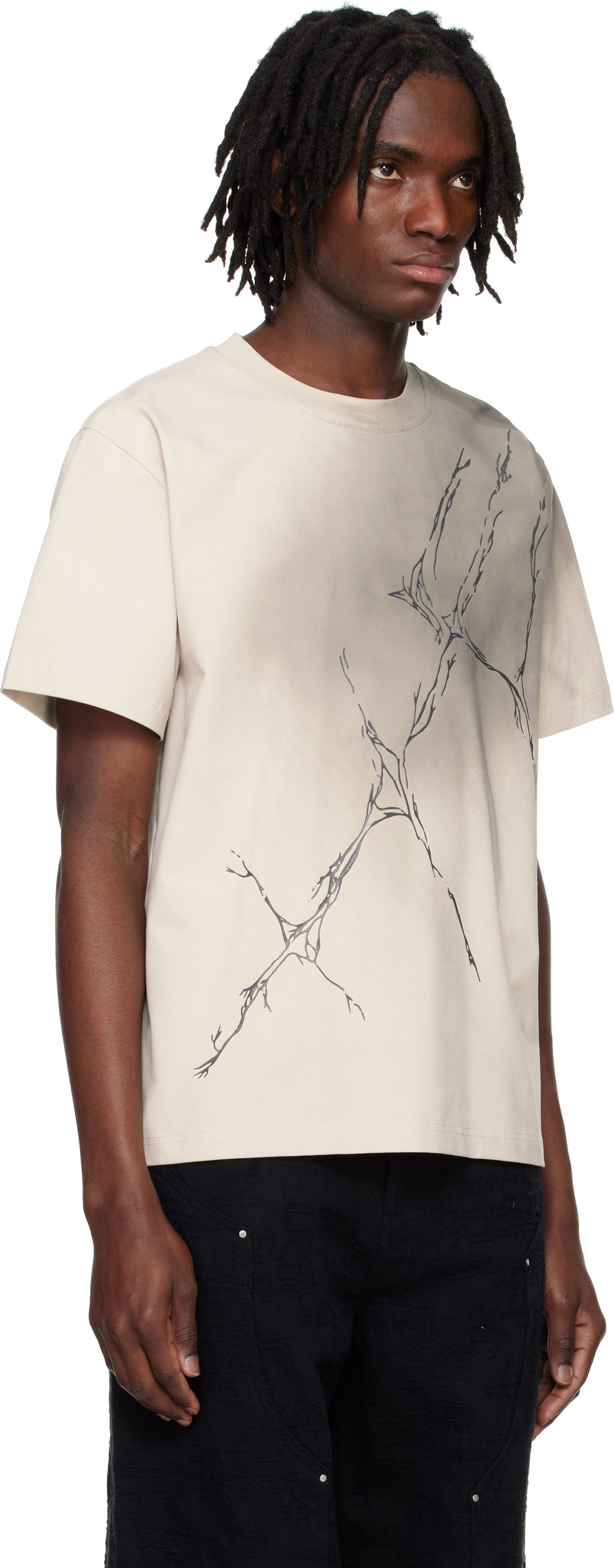 Тениска HELIOT EMIL HELIOT EMIL Fluxus Graphic T-Shirt Бежово | PRESS25_M_09_129_ST18, 1
