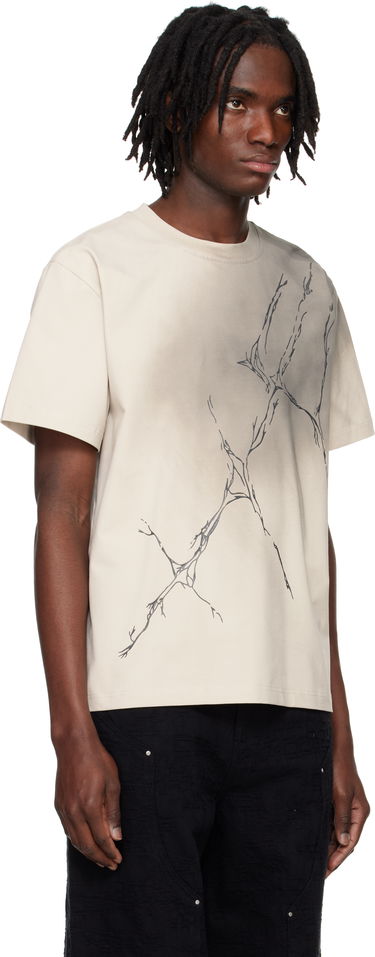 Тениска HELIOT EMIL HELIOT EMIL Fluxus Graphic T-Shirt Бежово | PRESS25_M_09_129_ST18, 1