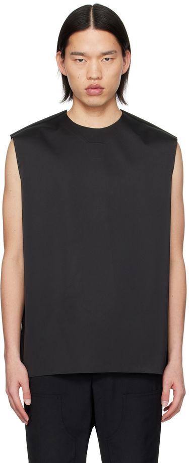 Потник We11done We11done Tie Embossed Tank Top Черно | WD-BL1-24-125-M-BK, 0