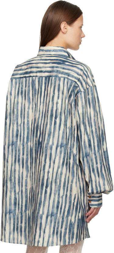 Риза Vivienne Westwood Vivienne Westwood Cotton Poplin Hand-Painted Stripe Oversized Shirt Многоцветен | 35010021-W018R-, 2