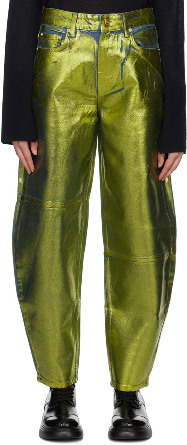 Дънки GANNI Stary Jeans Зелено | J1377, 0