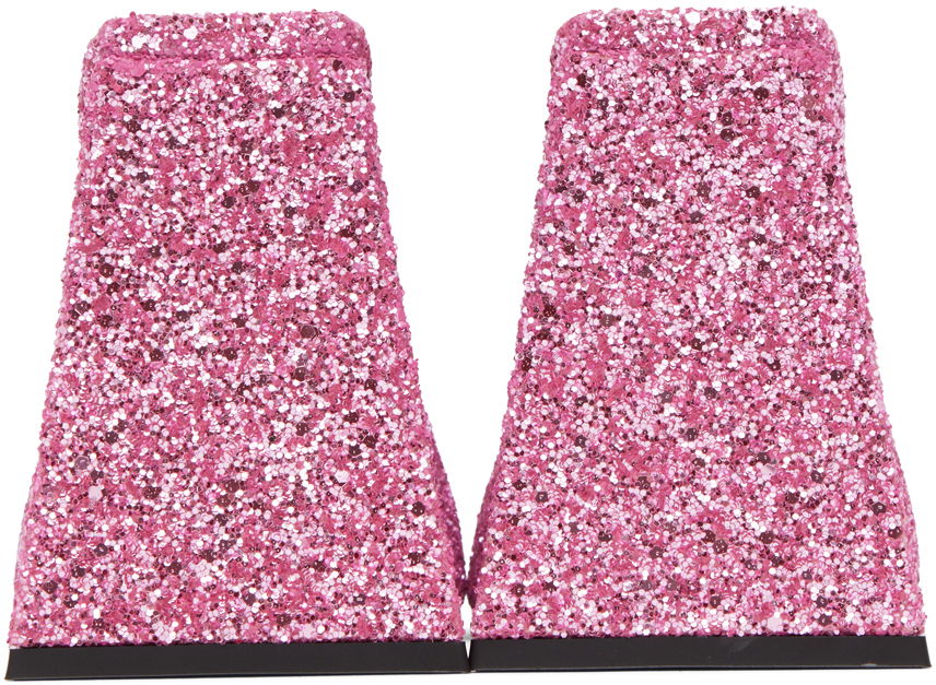 Аксесоари The Attico Attico Devon Glitter Mules Розово | 232WS000 G001, 1