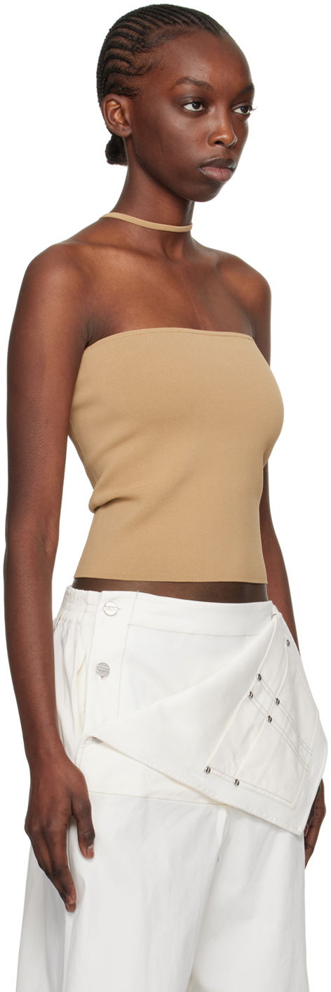 Потник Dion Lee Dion Lee Reverse Halter Tank Top Бежово | C7272SS24, 1