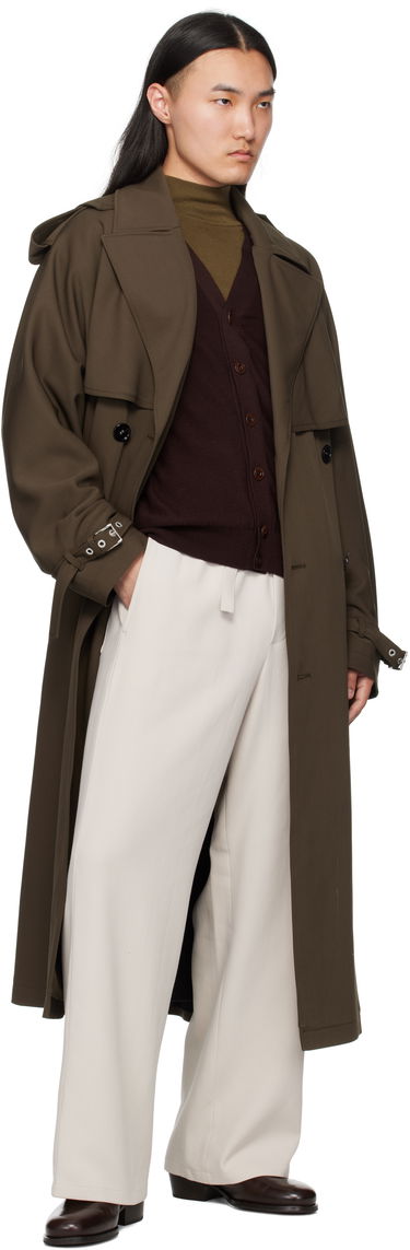 Тренчкот AMI AMI Paris Wool Trench Coat Зелено | HJK604.WV0067, 3