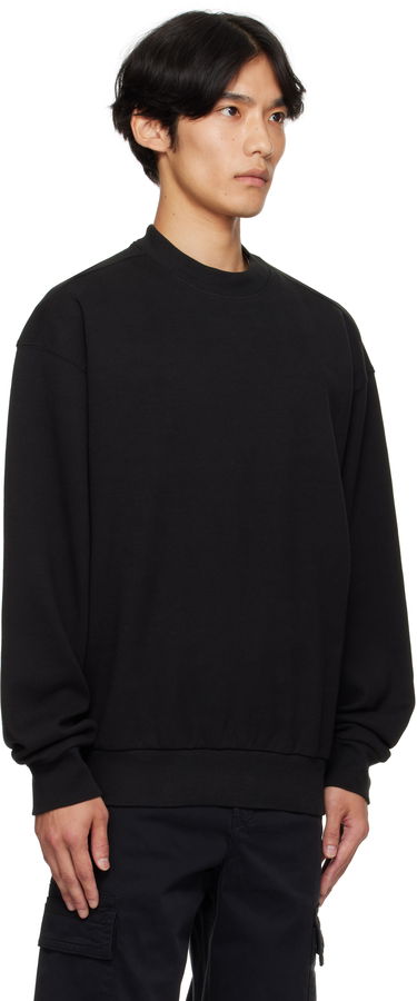 Суитчър BOSS Oversized Cotton Blend Sweatshirt Черно | 50543467, 2