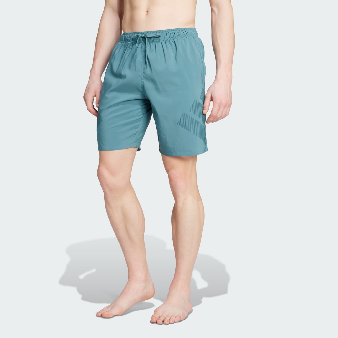 Бански adidas Performance Big Bars Swim Shorts Зелено | JX2663, 0