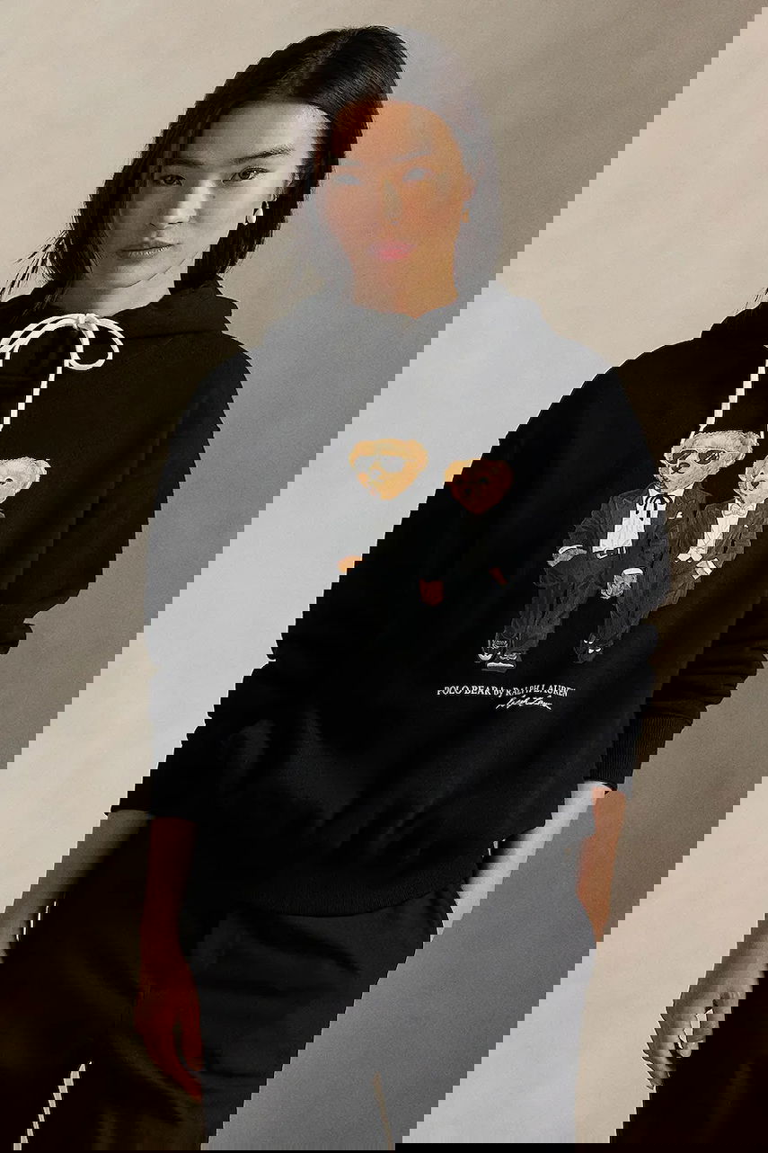 Суитчър Polo by Ralph Lauren Polo Bear Printed Hooded Sweatshirt Черно | 211A87106, 0