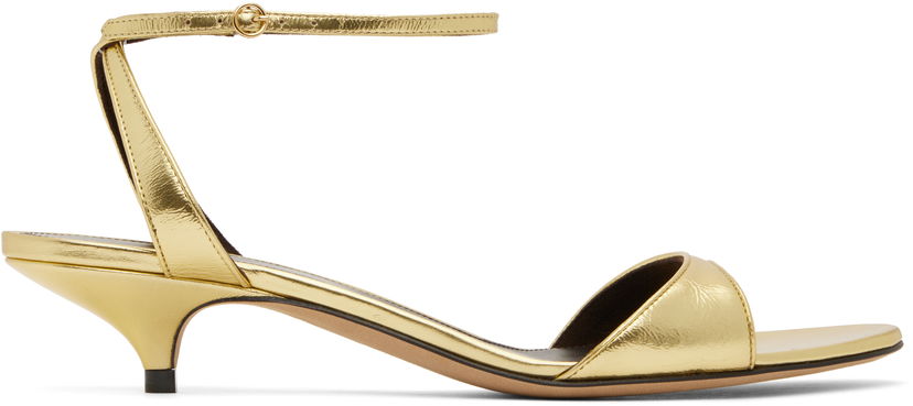 Аксесоари The Row The Row Vika Ankle Strap Kitten Heel Sandals Металик | F1583-M39