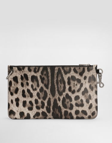 Чанта за пътуване Dolce & Gabbana Dolce & Gabbana Calfskin Leopard Print Toiletry Bag Многоцветен | BP3343A6519HY13M, 2