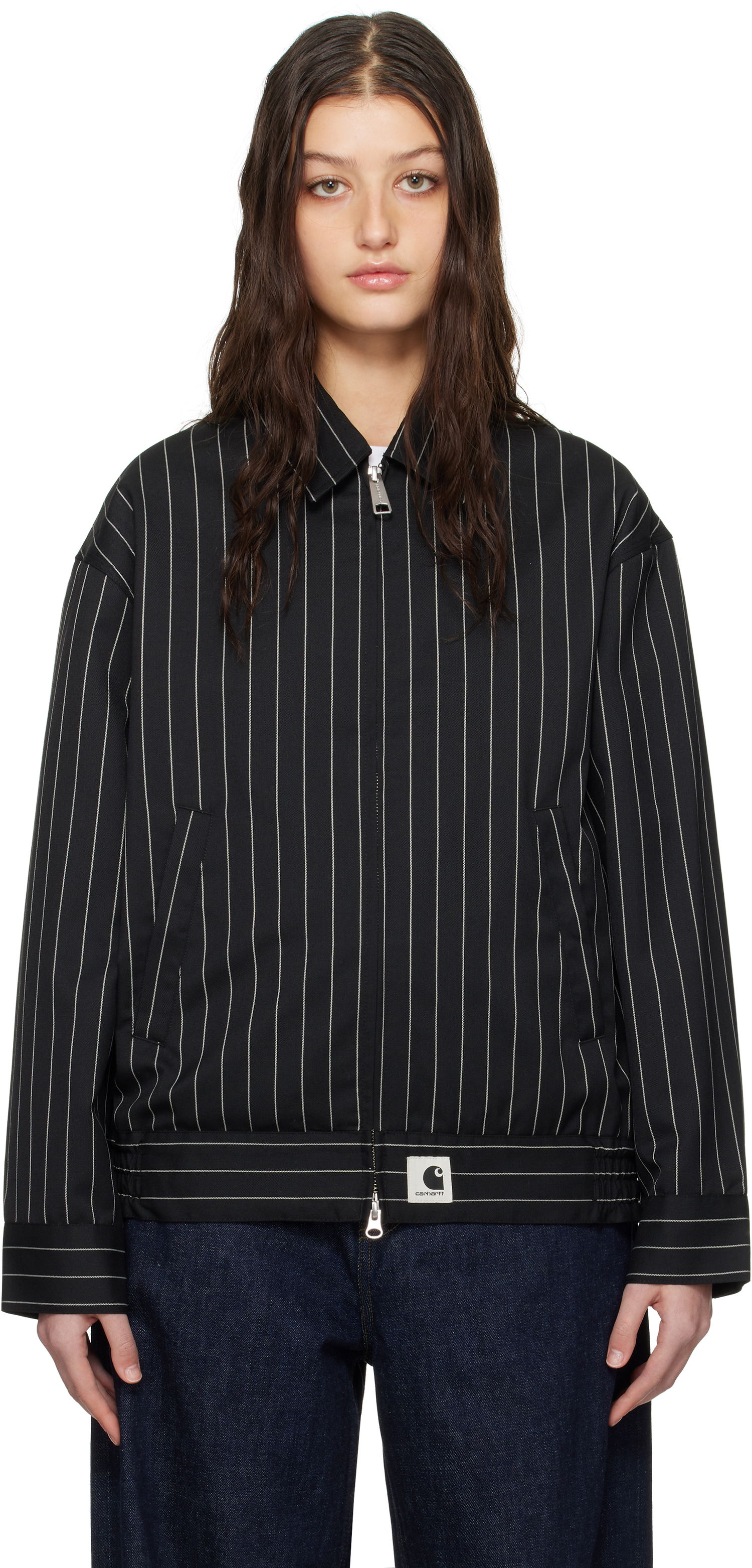 Яке бомбър Carhartt WIP Carhartt WIP Seaton Pinstripe Jacket Черно | I034449 2MBXX, 0