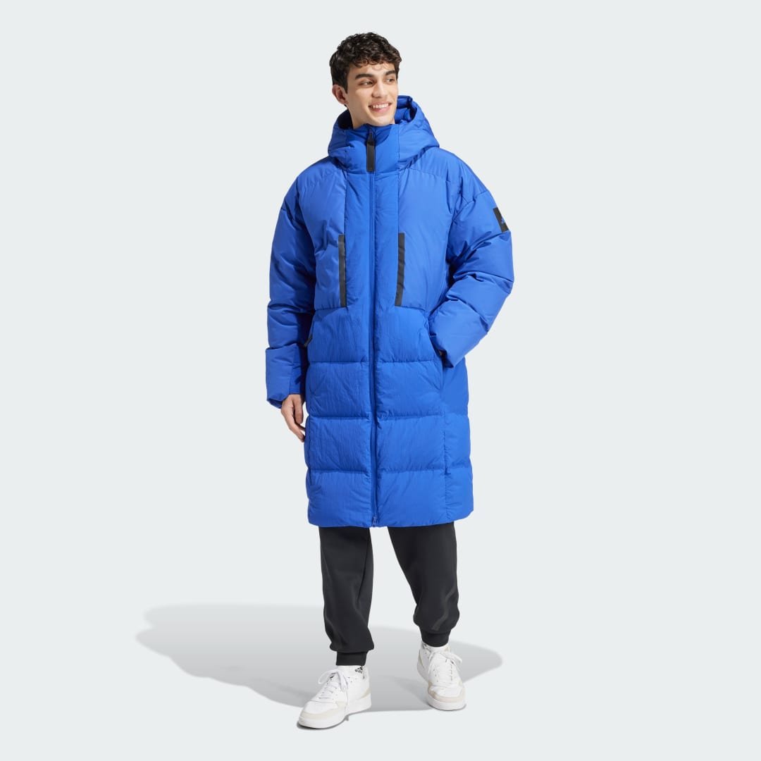 Парка adidas Performance Long Down Parka Синьо | JG1530, 0