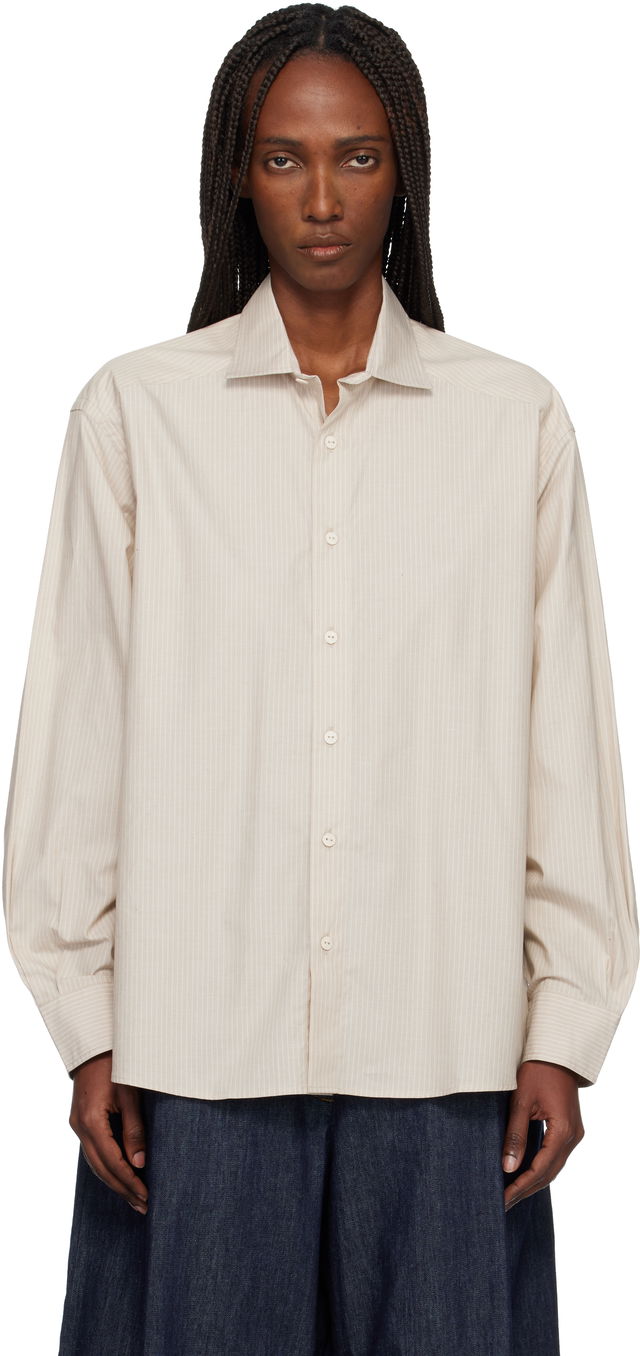 Claude Striped Long Sleeve Button-Up Shirt