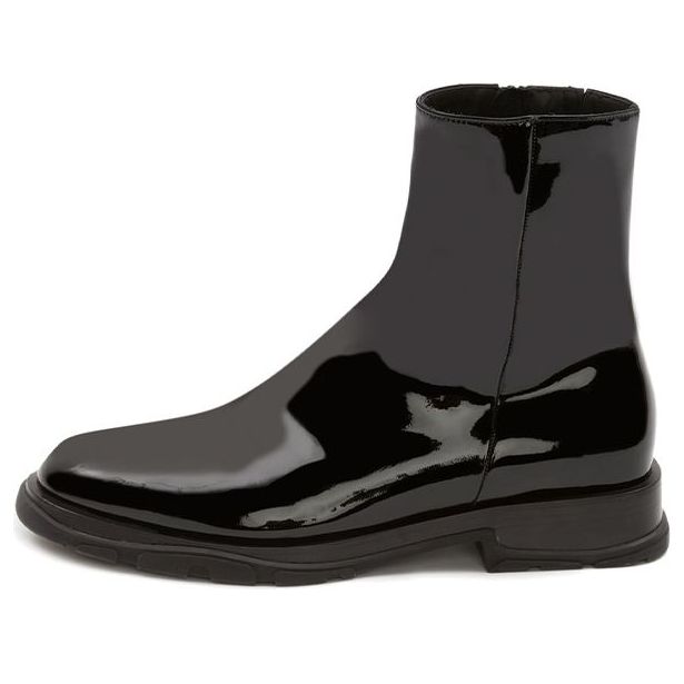 Кецове и обувки Alexander McQueen Alexander McQueen Patent-leather Ankle Boots Черно | 682816WIA391000