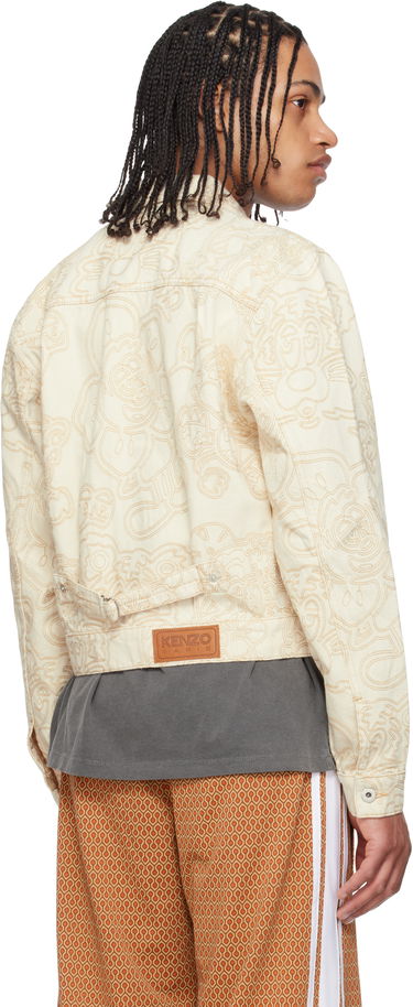 Яке KENZO Kenzo Paris VERDY Edition Embroidered Trucker Jacket Бежово | FF55DV3096W1, 2