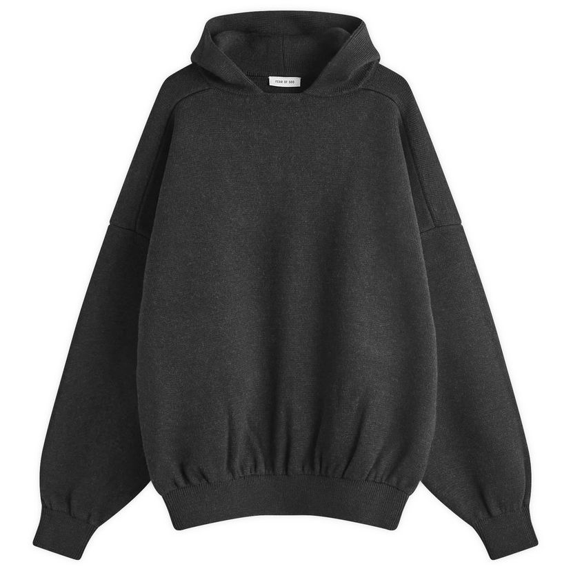 Суитчър Fear of God Boucle Knitted Hoodie Черно | FG24FW20-7121MER-973