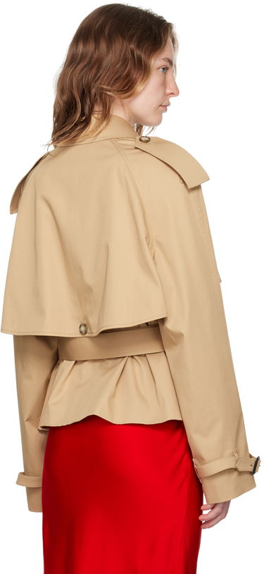 Тренчкот Stella McCartney Stella McCartney Cropped Trench Coat Бежово | 6700393CU403, 2