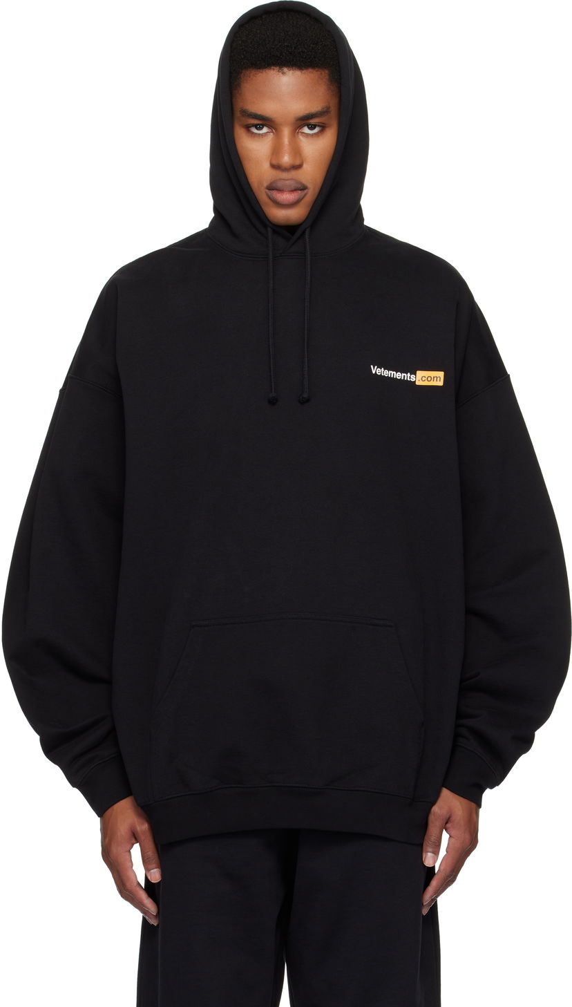 Суитчър VETEMENTS Oversized Hoodie with Logo Черно | UA66HD760B