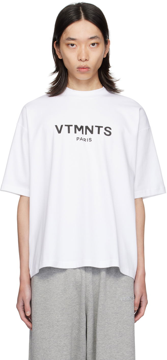 Тениска VETEMENTS Paris Logo T-Shirt Бяло | VL22TR200W