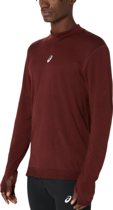 Тениска Asics ROAD WINTER SEAMLESS Long Sleeve Top Бургунди | 2011d360-200, 2