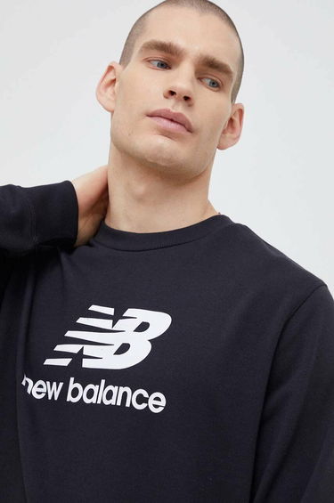 Суитчър New Balance Essentials Stacked Logo French Terry Crewneck Тъмно синьо | MT31538BK, 0