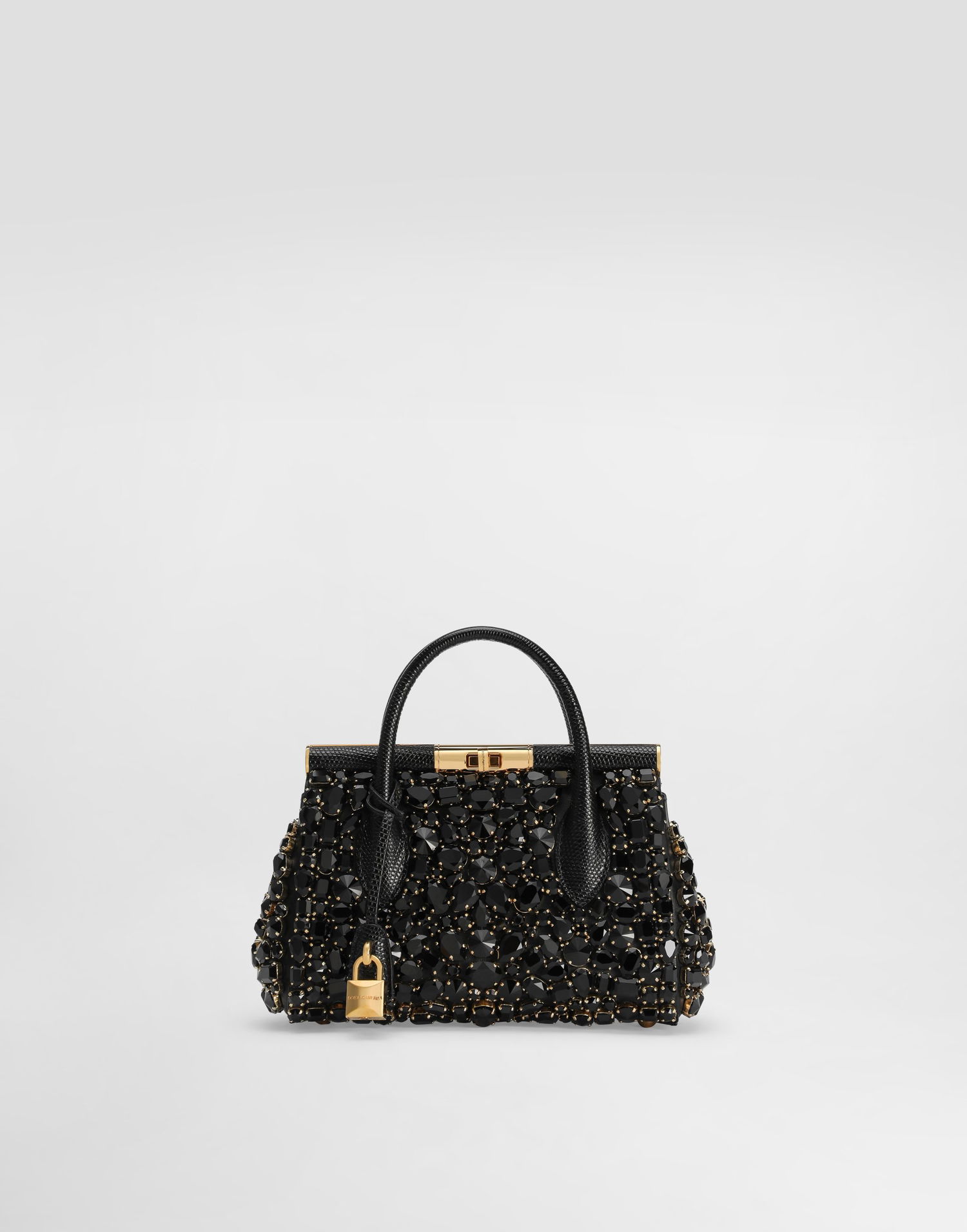 Дамска чанта Dolce & Gabbana Dolce & Gabbana Mini Marlene Iguana-Print Calfskin Handbag Черно | BB7744AJ6798S485, 0