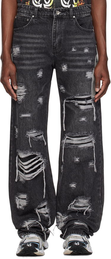 Дънки Who Decides War Who Decides War Side Patch Relaxation Jeans Черно | 1121050021SS25, 0