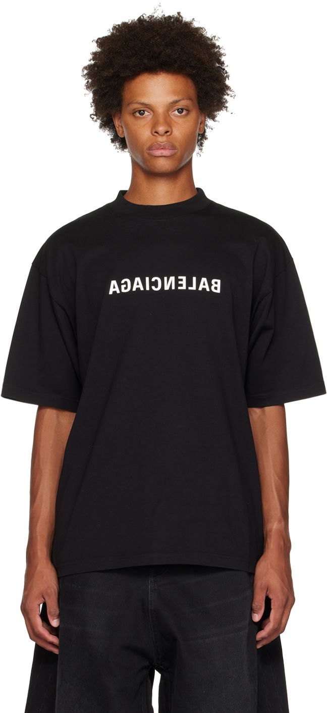 Тениска Balenciaga Mirror T-Shirt Черно | 764235-TNVR2-1070, 0