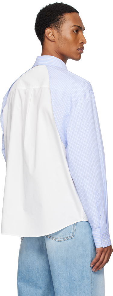 Риза We11done We11done Striped Layered Shirt Синьо | WD-SH2-25-182-M-BL, 2