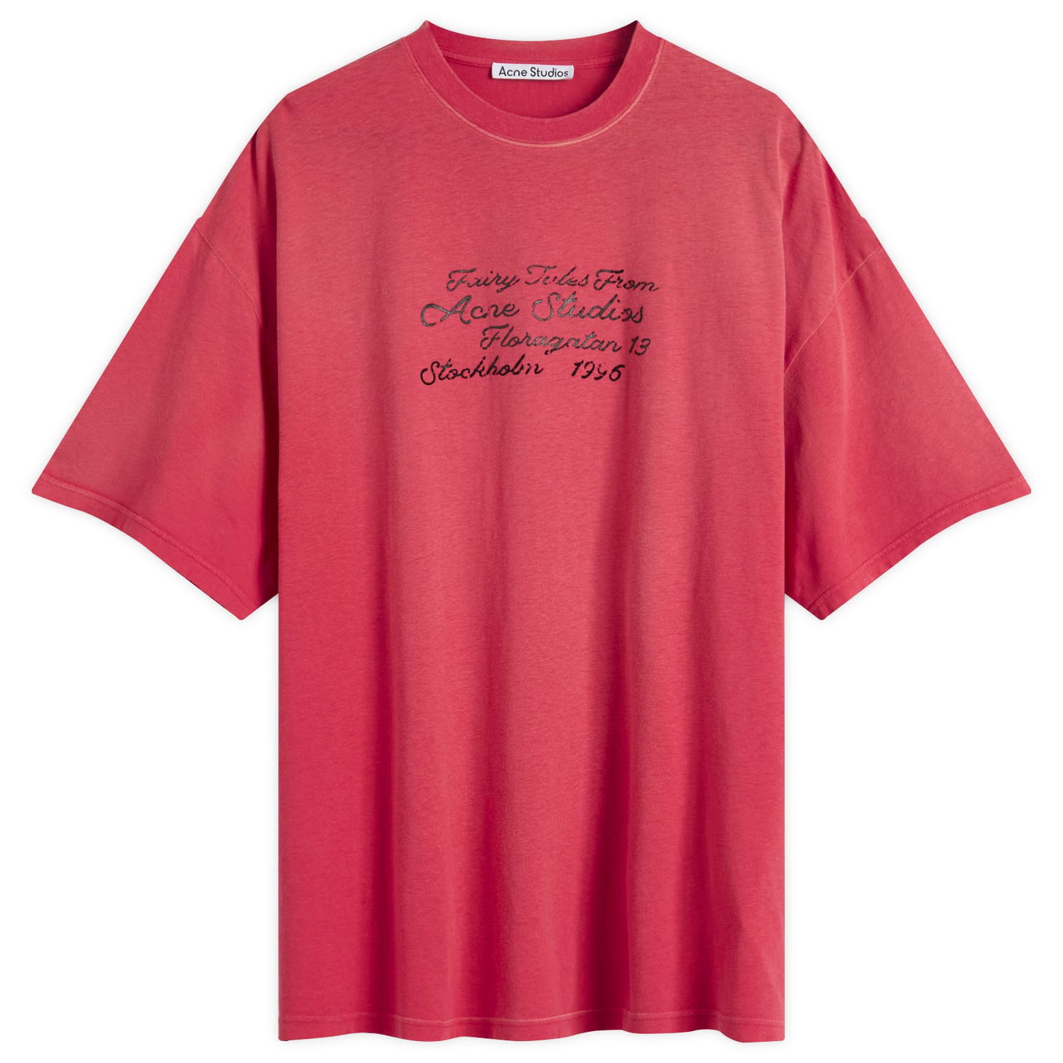 Тениска Acne Studios Edra Fairytale T-Shirt, Size Large Червено | AL0500-AZT, 0