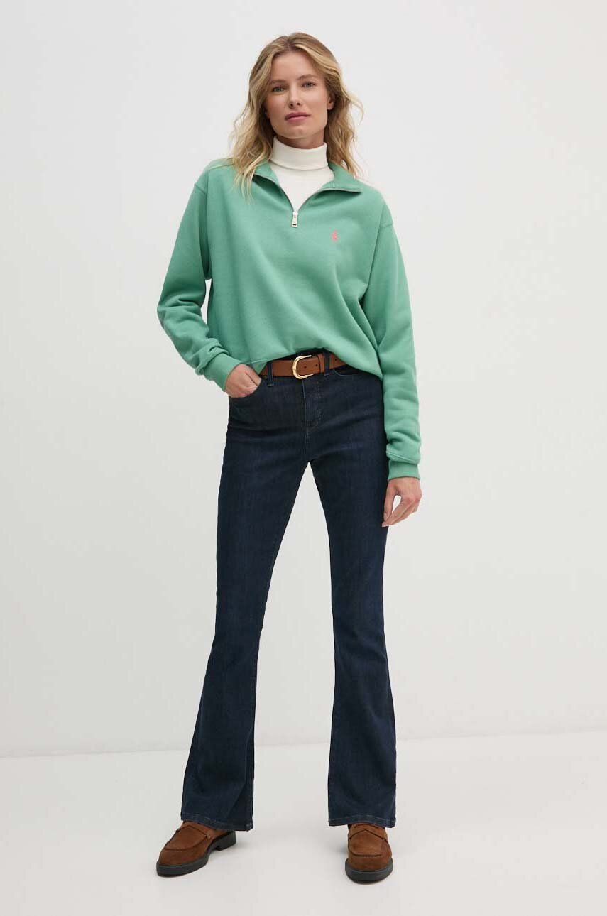 Суитчър Polo by Ralph Lauren Half Zip Sweatshirt Зелено | 211851659, 1