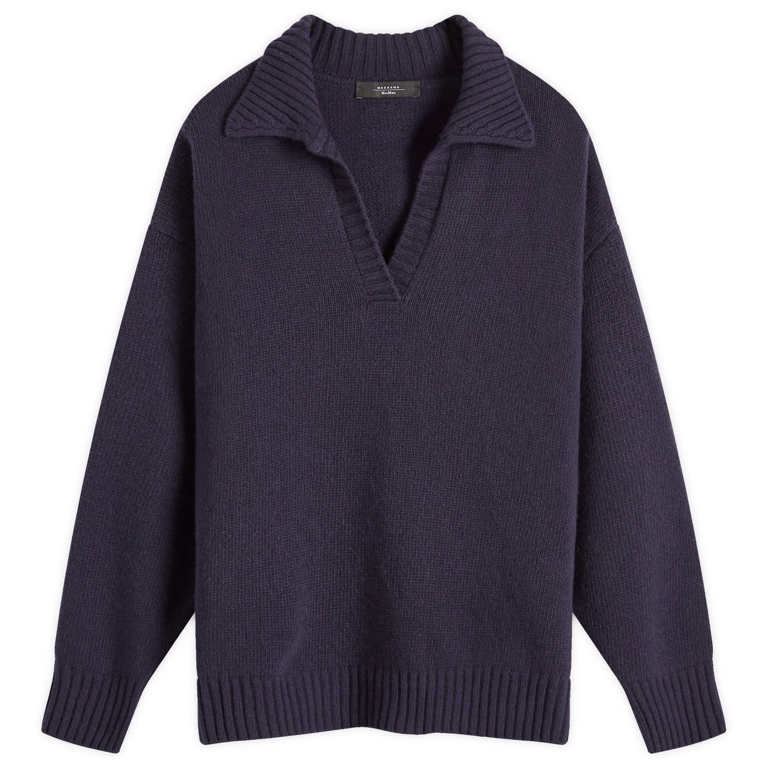 Пуловер Max Mara Weekend by Knitted V-Neck Jumper Size Large Синьо | 2425366152600-8, 1