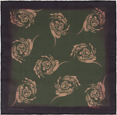 Шал Dries Van Noten Dries Van Noten Silk Pocket Square with Floral Print Синьо | 251-021301-1008, 4