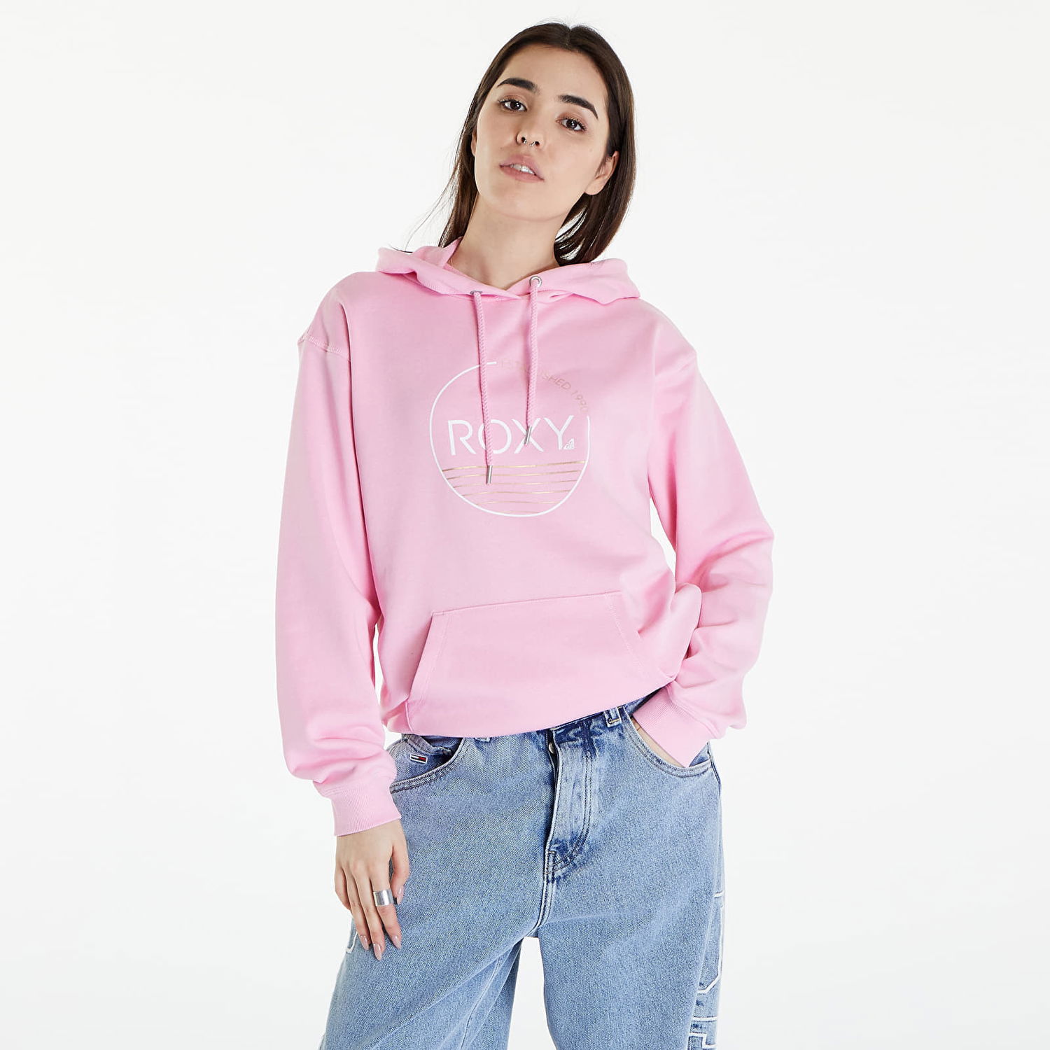 Суитчър Roxy Surf Stoked Hoodie Terry Pink Розово | ERJFT04815-MEQ0, 0